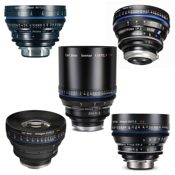 an image showing five siess cp2 lenses